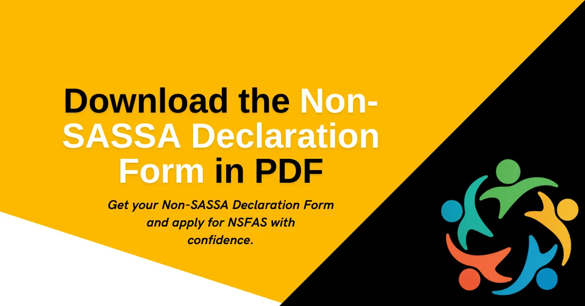 Download the Non-SASSA Declaration Form in PDF